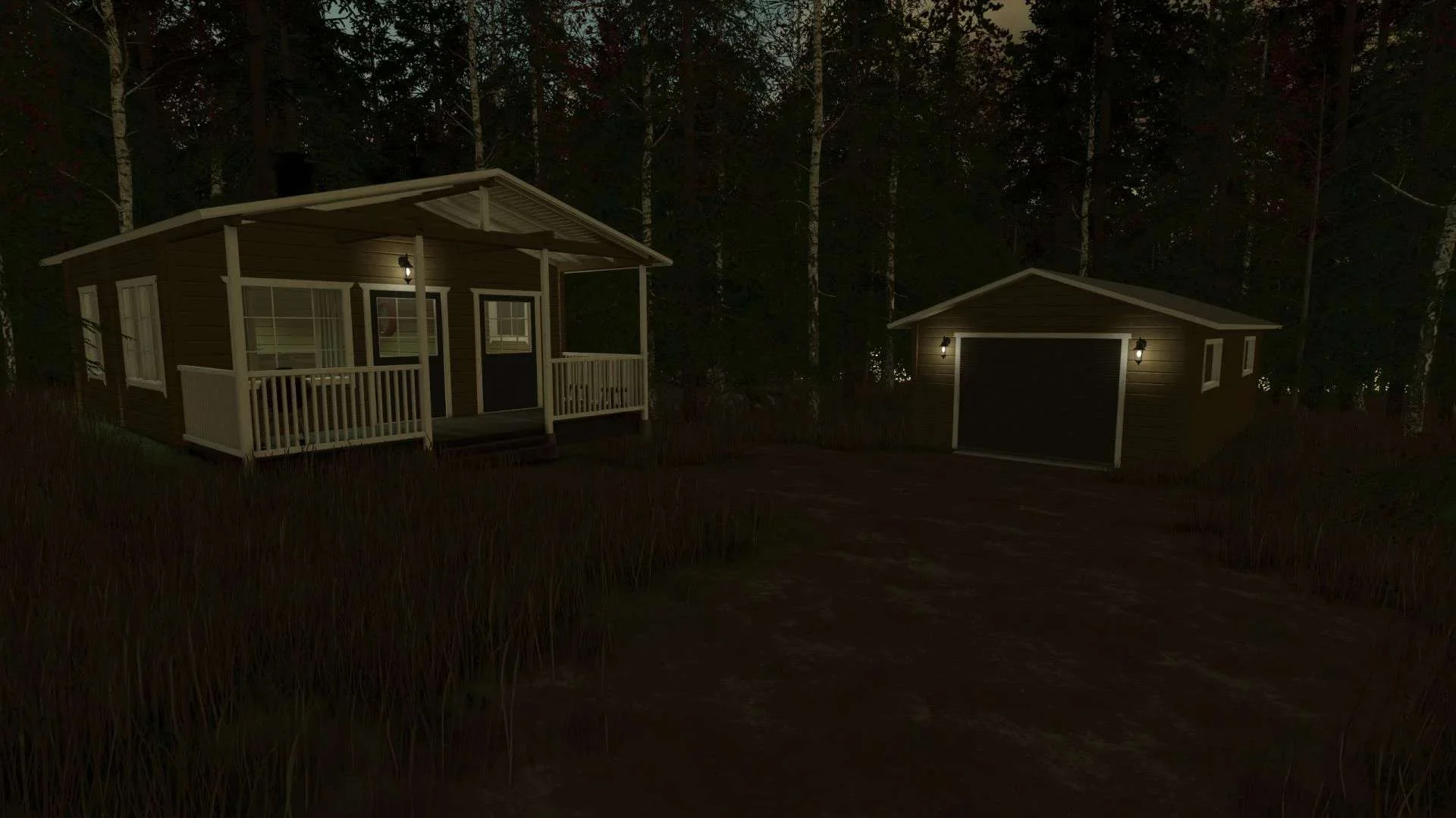FS25 Wooden Cabin and Garage v1.0 Objects Mod FS25 Mod Free Download