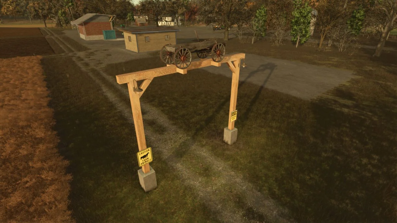 FS25 Wooden Entrance V1.0 Objects Mod FS25 Mod Free Download