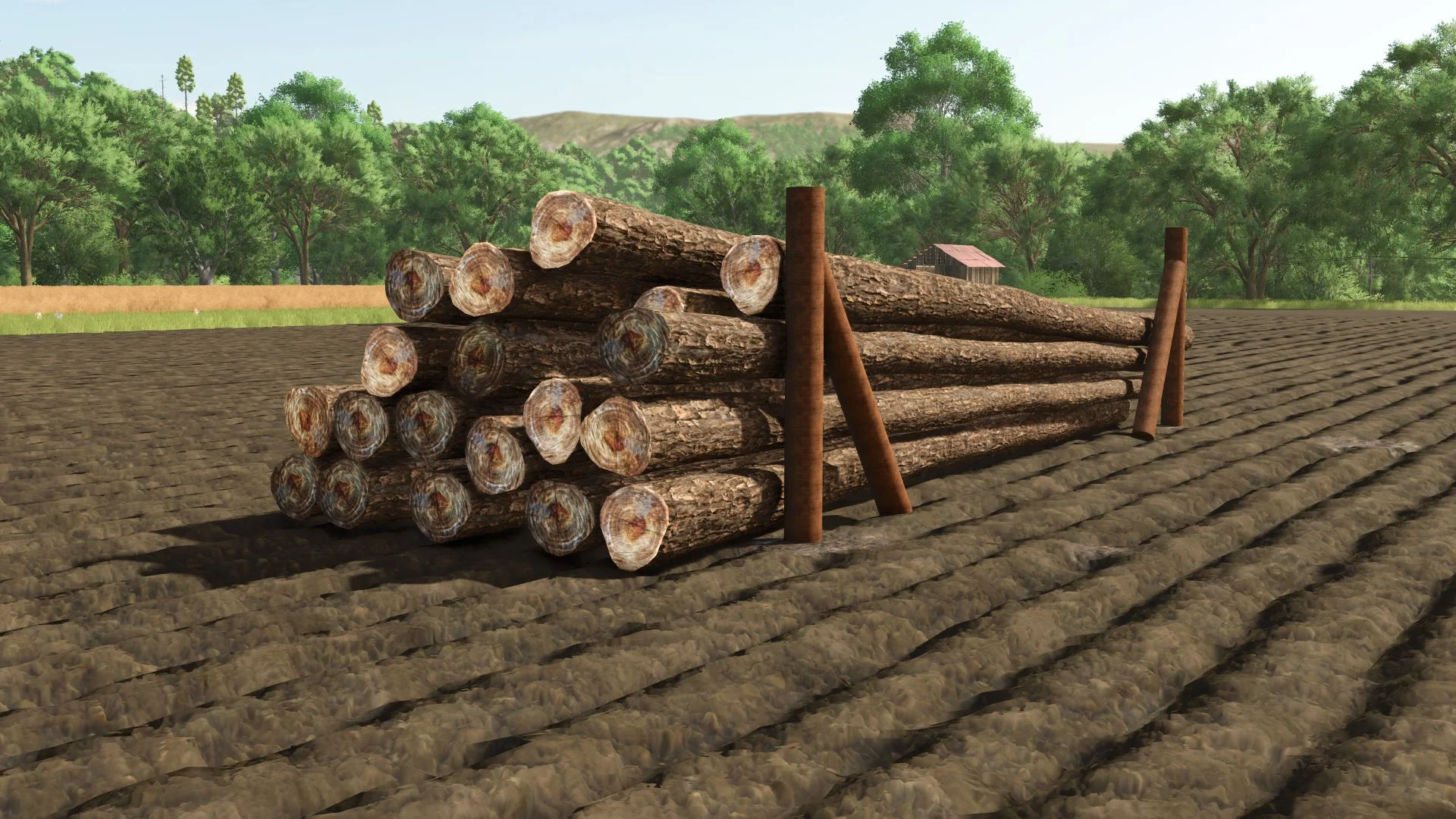 FS25 Wooden Support V1.0 Objects Mod FS25 Mod Free Download