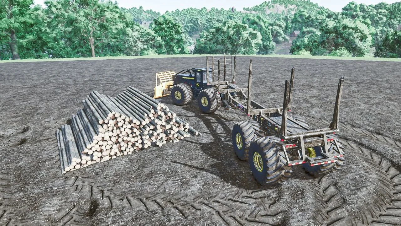 FS25 848 Forwarder Pack w/ Pitts Trailer (Autoload Option) V1.0.0.1 Forestry Mod FS25 Mod Free Download