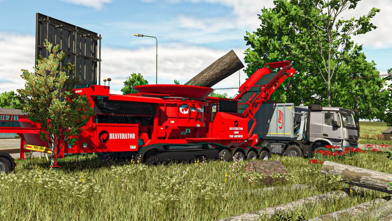 FS25 Beaverator 1600 Tub Grinder V1.0 Forestry Mod FS25 Mod Free Download