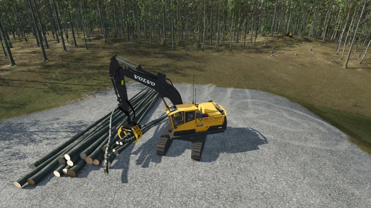 FS25 Gripen 080 Grapple For Excavator V1.0 Forestry Mod FS25 Mod Free Download