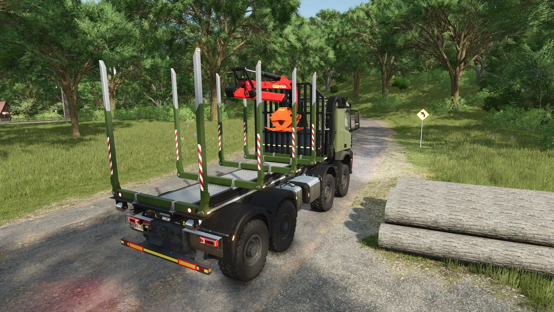 FS25 HKL Forestry platform with cran V1.0.0.1 FS25 Mod Free Download
