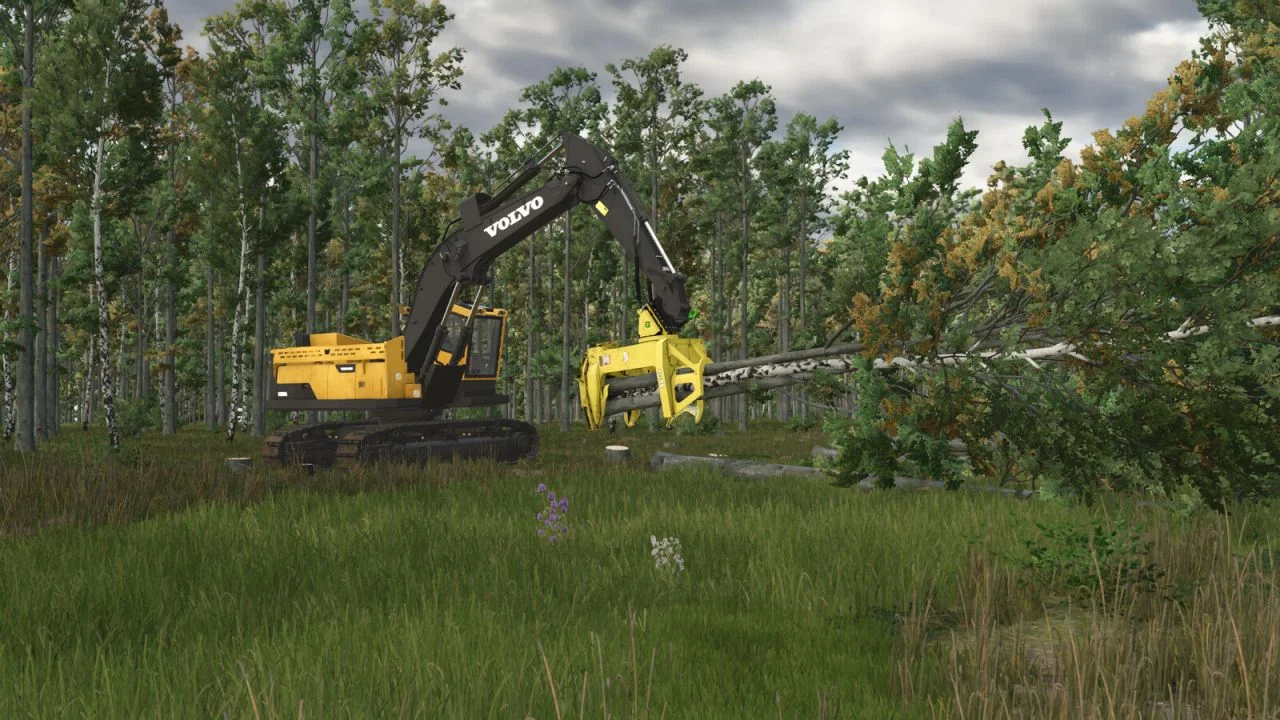 FS25 John Deere – FD 55 Fellerbuncher Head V1.0 Forestry Mod FS25 Mod Free Download