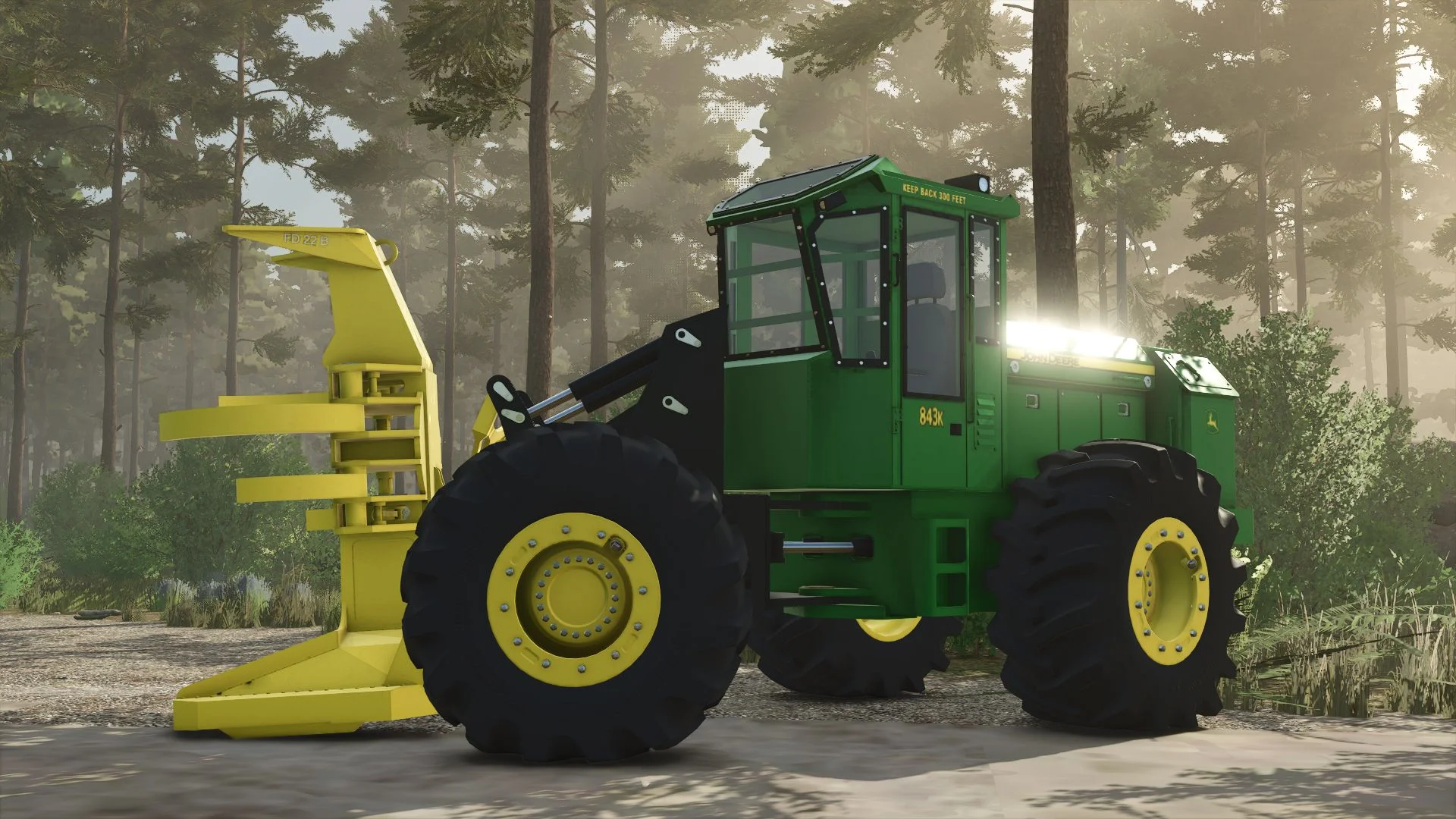FS25 John Deere 843K V1.0 Forestry Mod FS25 Mod Free Download