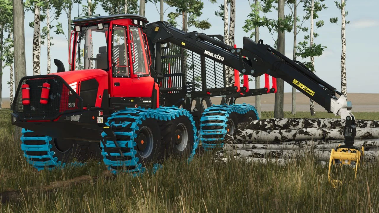 FS25 Komatsu 875 Loadflex v1.0 Forestry Mod FS25 Mod Free Download