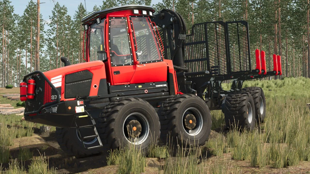 FS25 Komatsu 875 Loadflex V1.2 Forestry Mod FS25 Mod Free Download