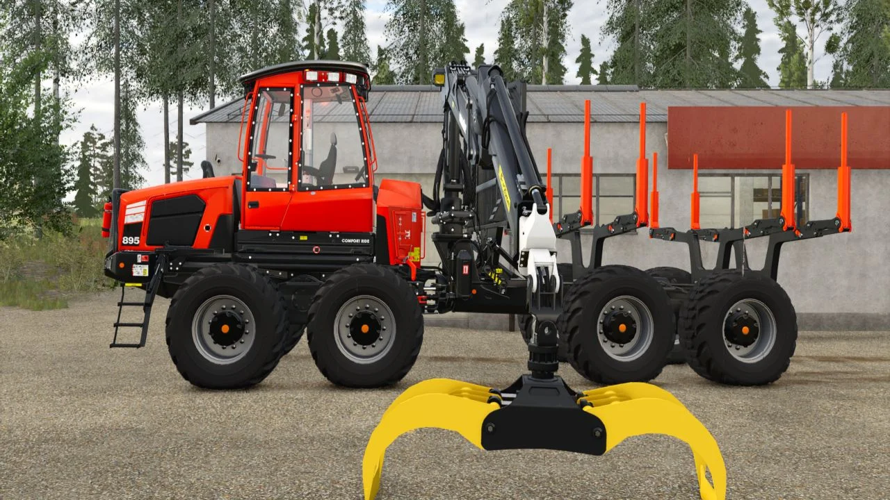 FS25 Komatsu 895 Loadflex V1.0 Forestry Mod FS25 Mod Free Download