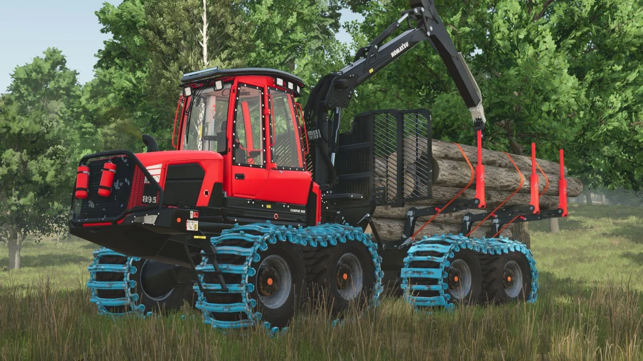 FS25 Komatsu 895 Loadflex V1.2.0.1 Forestry Mod FS25 Mod Free Download