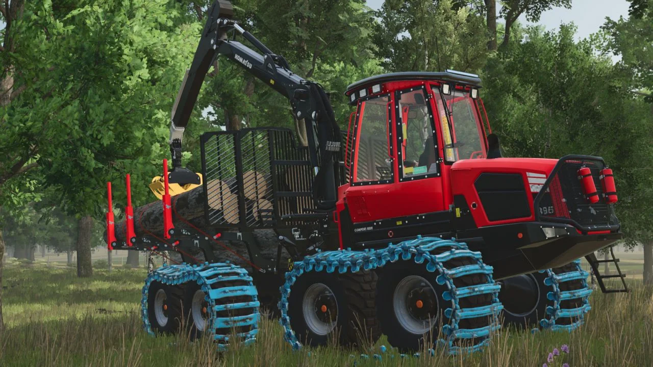 FS25 Komatsu 895 Loadflex V1.2.0.2 Forestry Mod FS25 Mod Free Download