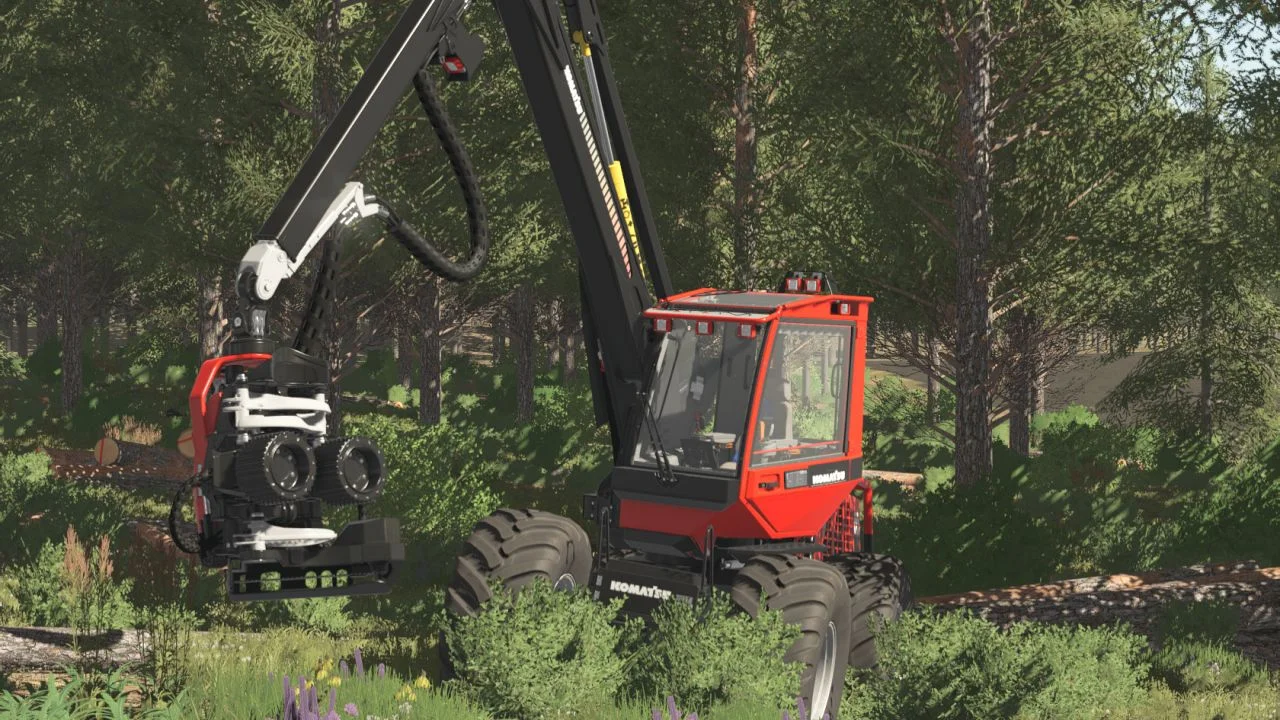 FS25 Komatsu 911 4 Wheel V1.0 Forestry Mod FS25 Mod Free Download