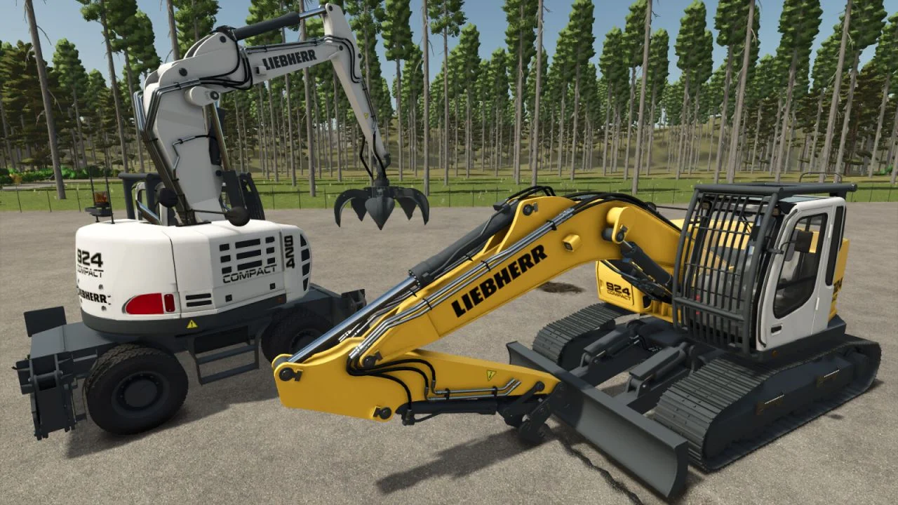 FS25 Liebherr R924 Compact V1.0 Forestry Mod FS25 Mod Free Download