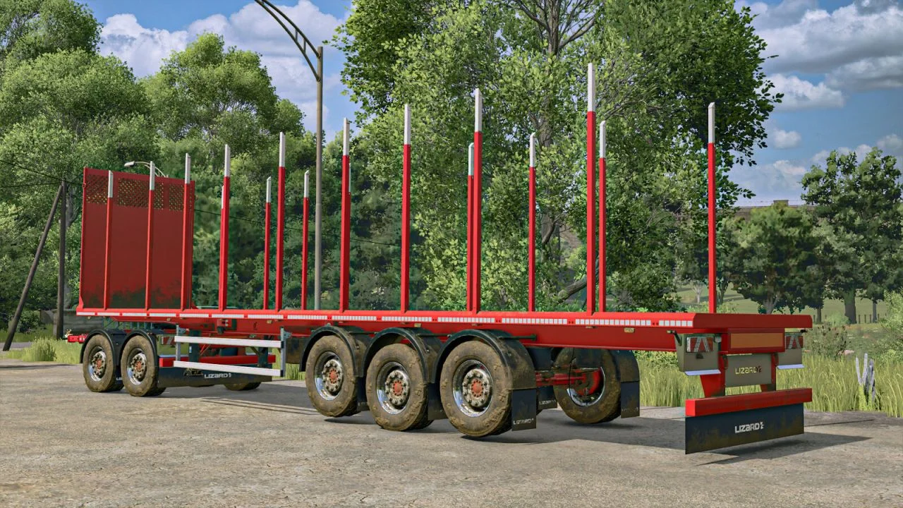FS25 Lizard Timber Trailer Pack V1.5 Forestry Mod FS25 Mod Free Download