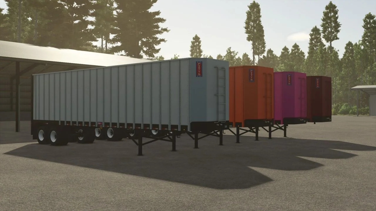 FS25 Pitts Chip Trailer V1.0 Forestry Mod FS25 Mod Free Download