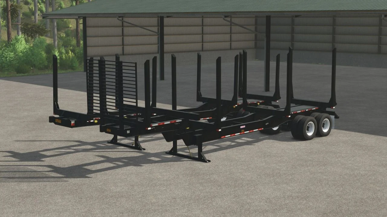 FS25 Pitts Log Trailer Pack V1.0.0.1 Forestry Mod FS25 Mod Free Download