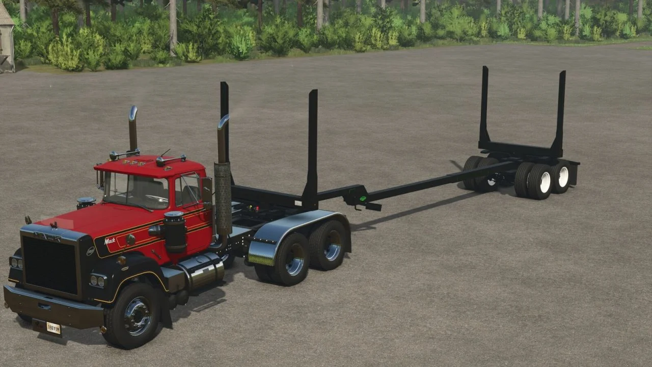 FS25 Pole Trailer V1.0 Forestry Mod FS25 Mod Free Download