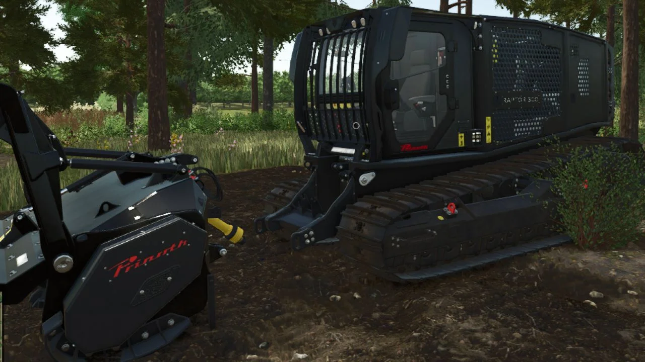 FS25 Prinoth Raptor 300 w/ Grizzly M650m V1.0 Forestry Mod FS25 Mod Free Download
