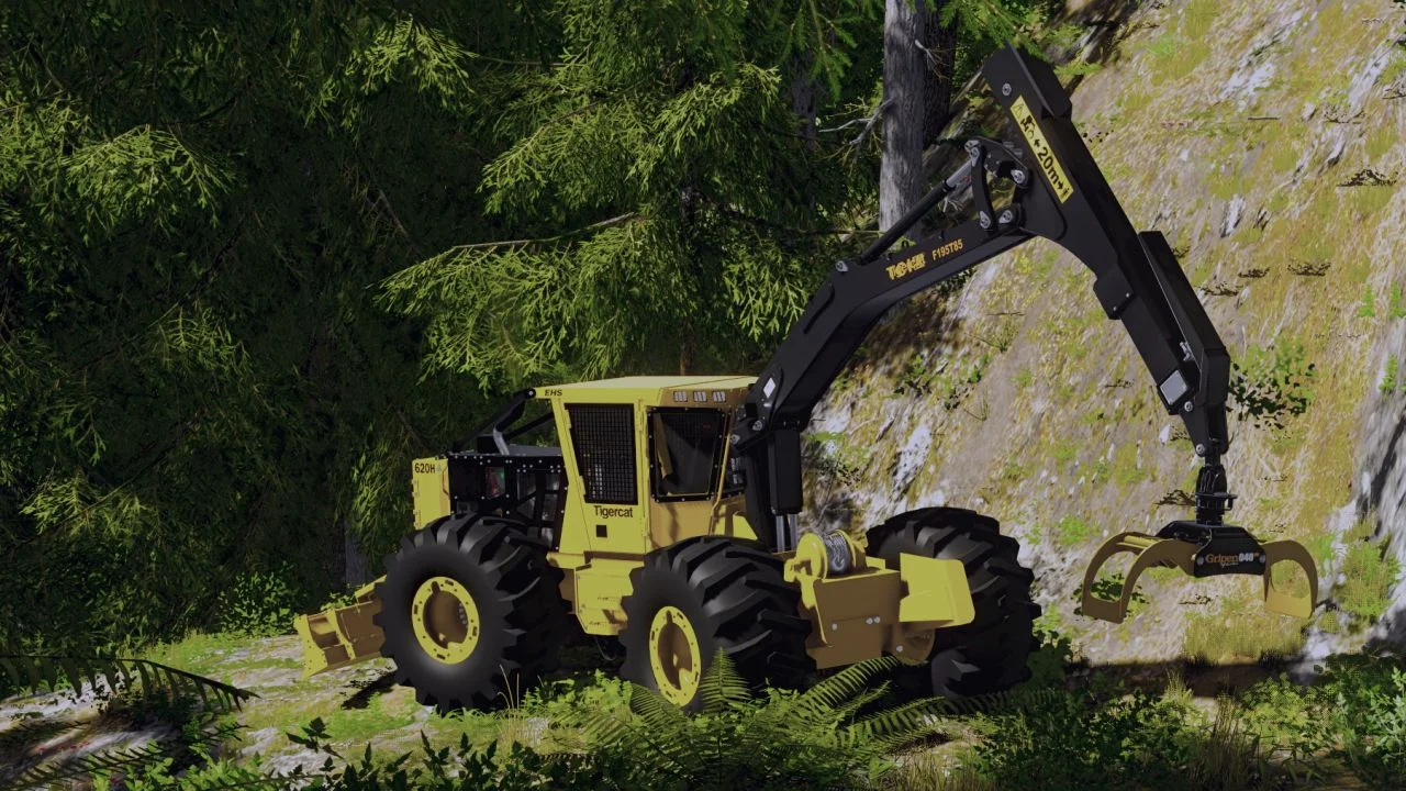 FS25 Tigercat Crane Skidder V1.0 Forestry Mod FS25 Mod Free Download