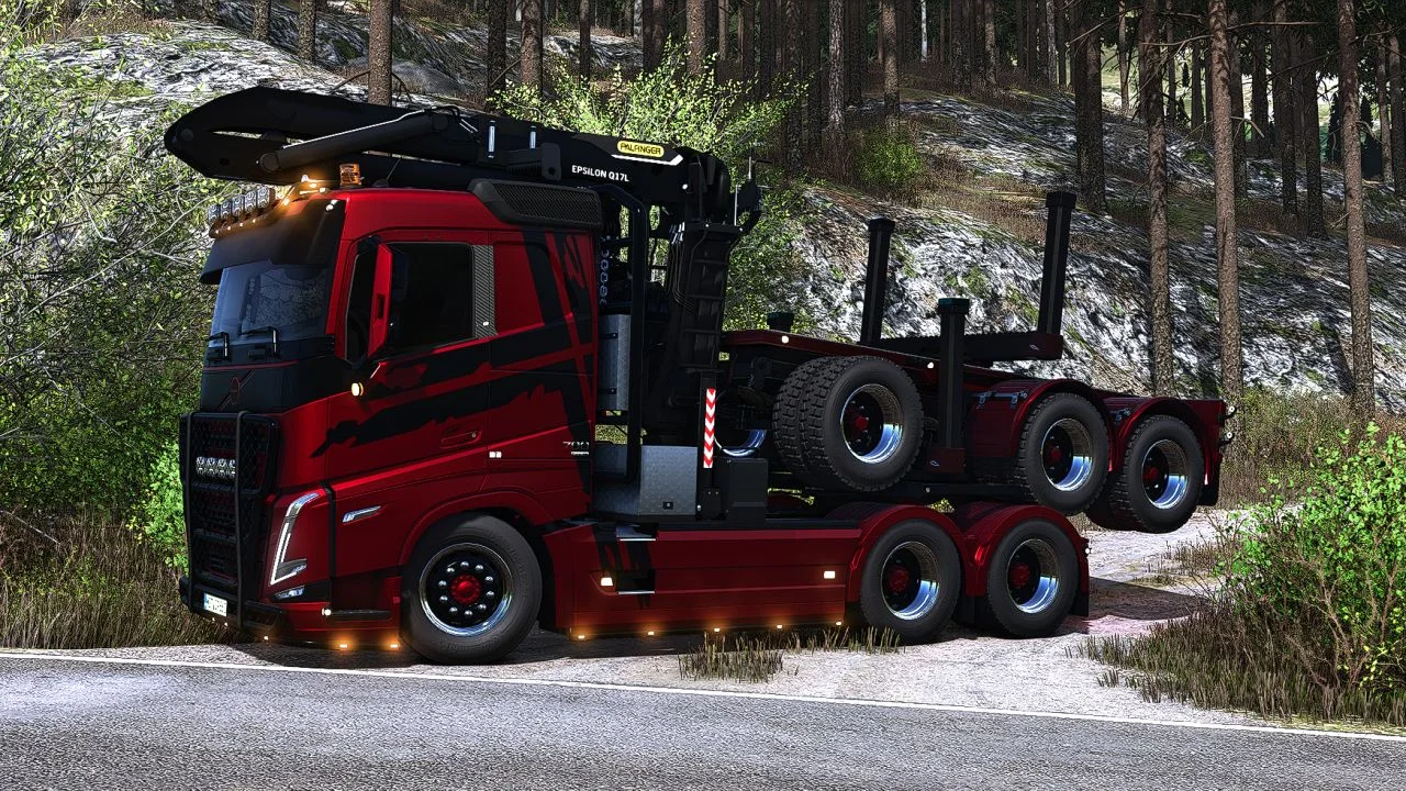FS25 Truck Wood Trailers Pack V1.2 Forestry Mod FS25 Mod Free Download