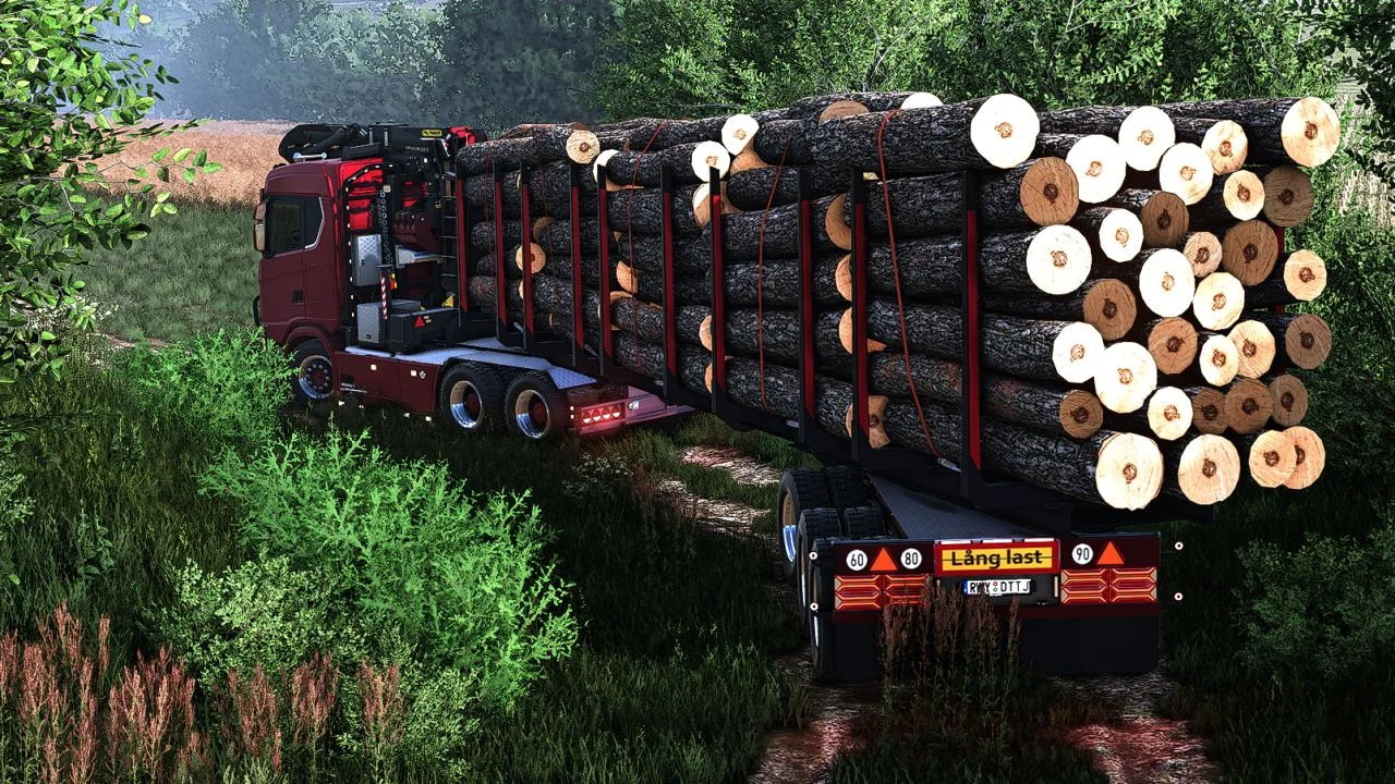 FS25 Wood trailer pack V1.0 Forestry Mod FS25 Mod Free Download