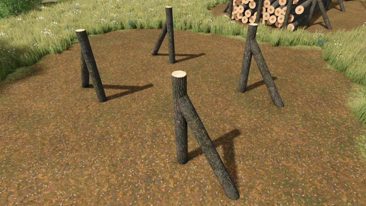 FS25 Wooden Support V1.0 Forestry Mod FS25 Mod Free Download