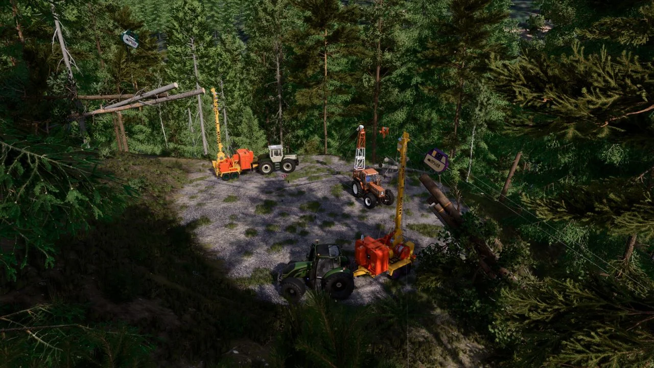 FS25 Yarder Plus Pack V1.0 Forestry Mod FS25 Mod Free Download