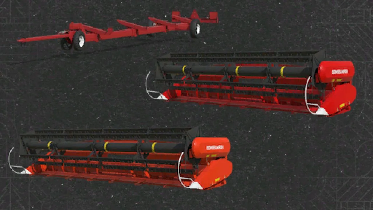 FS25 A pack of cutting headers for Palesse GS-12Pro “Peresvet” V1.0 Harvesters Mod FS25 Mod Free Download