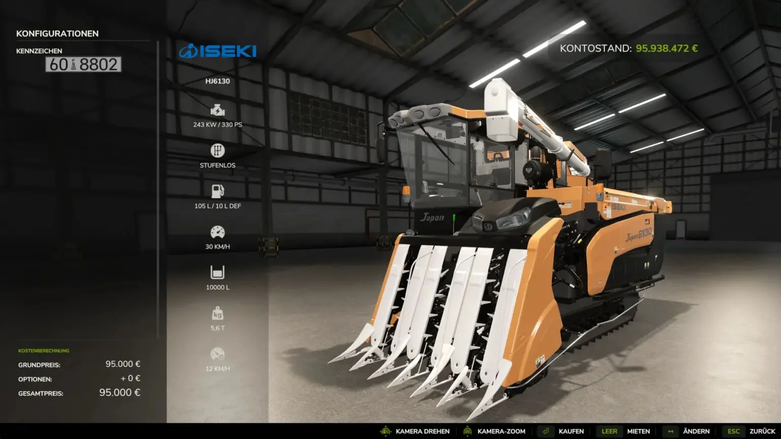 FS25 BETTER RICE HARVESTER ISEKI HJ6130 V1.0 Harvesters Mod FS25 Mod Free Download