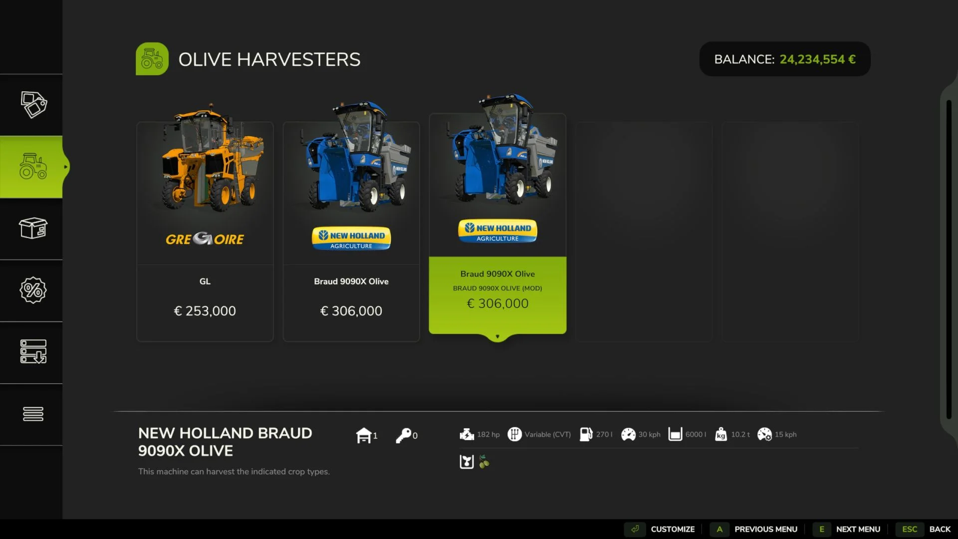 FS25 Braud 9090X Olive Picker Modified v1.0.0.2 Harvesters Mod FS25 Mod Free Download