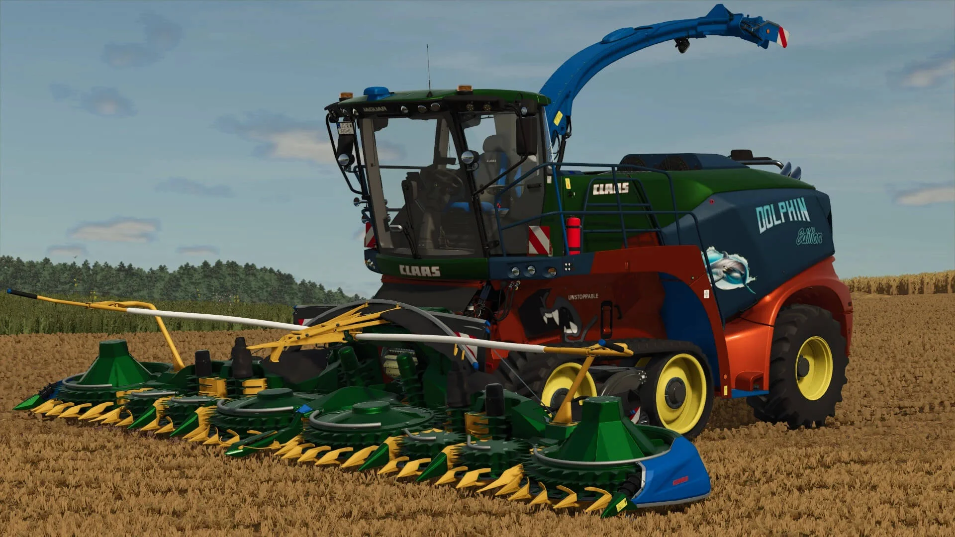 FS25 Claas Jaguar 990 & Evion 450 Dolphin Edition v1.0 Harvesters Mod FS25 Mod Free Download