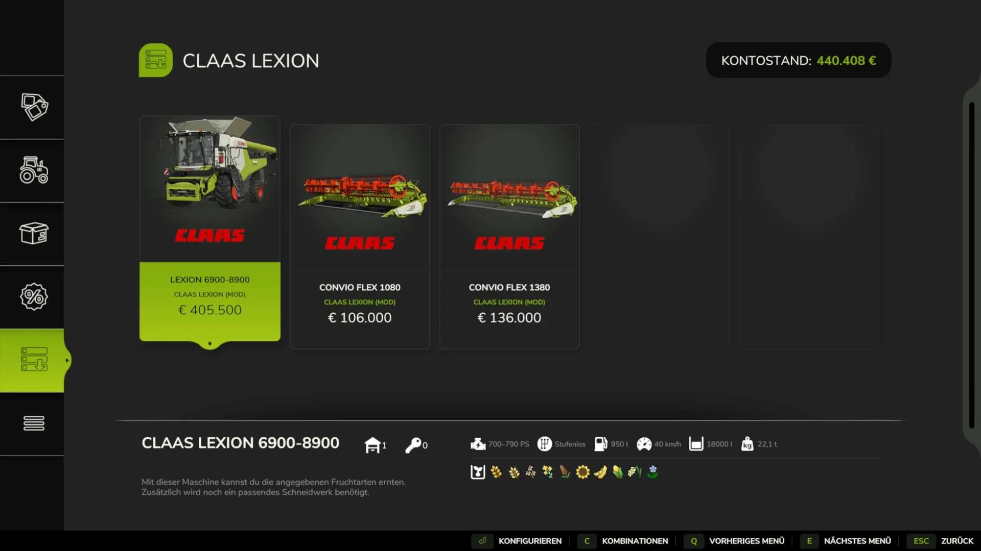FS25 Claas Lexion 6900 – 8900 v1.0 Harvesters Mod FS25 Mod Free Download