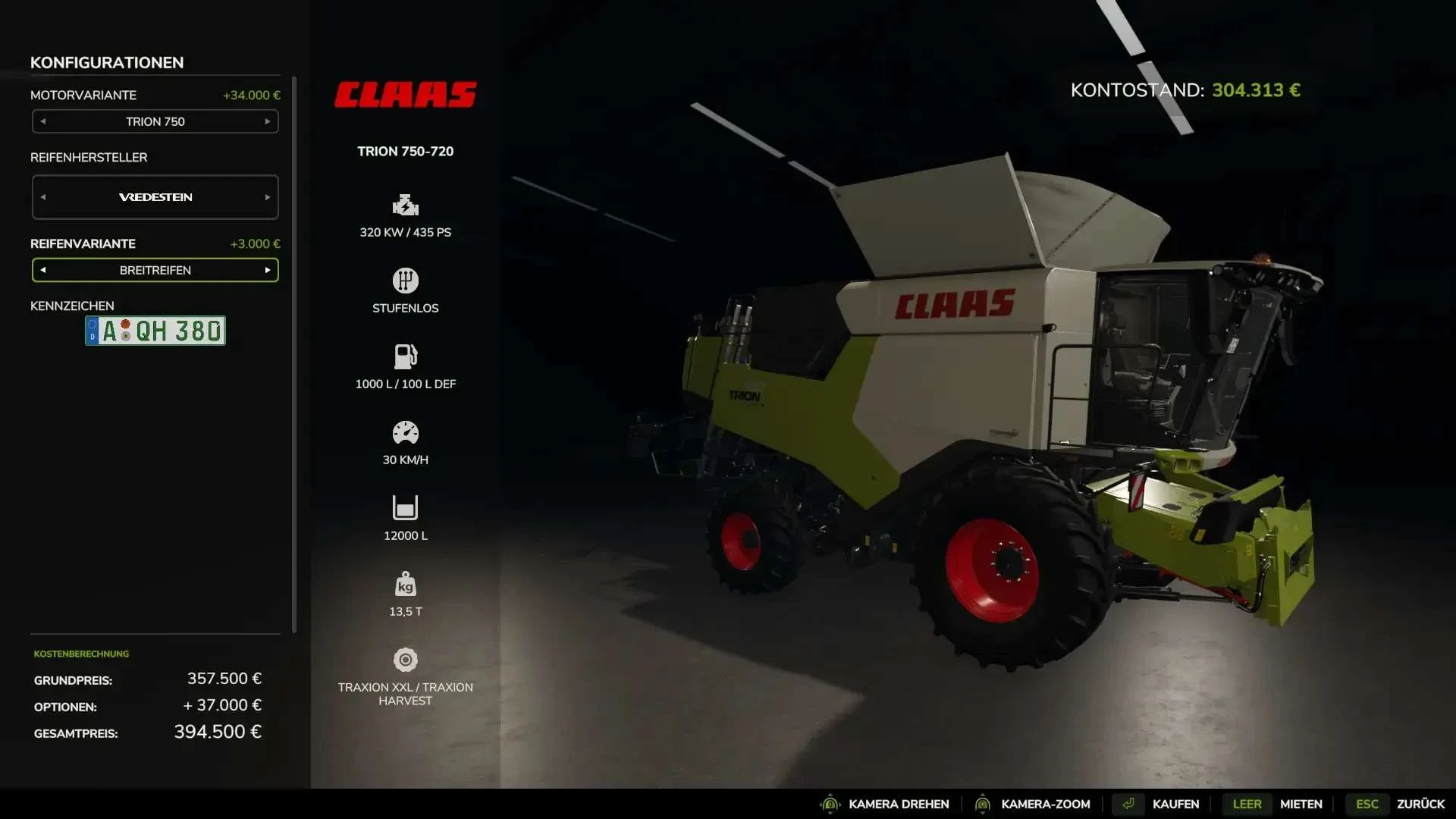 FS25 Claas Trion 720-750 Pack v1.2 Harvesters Mod FS25 Mod Free Download