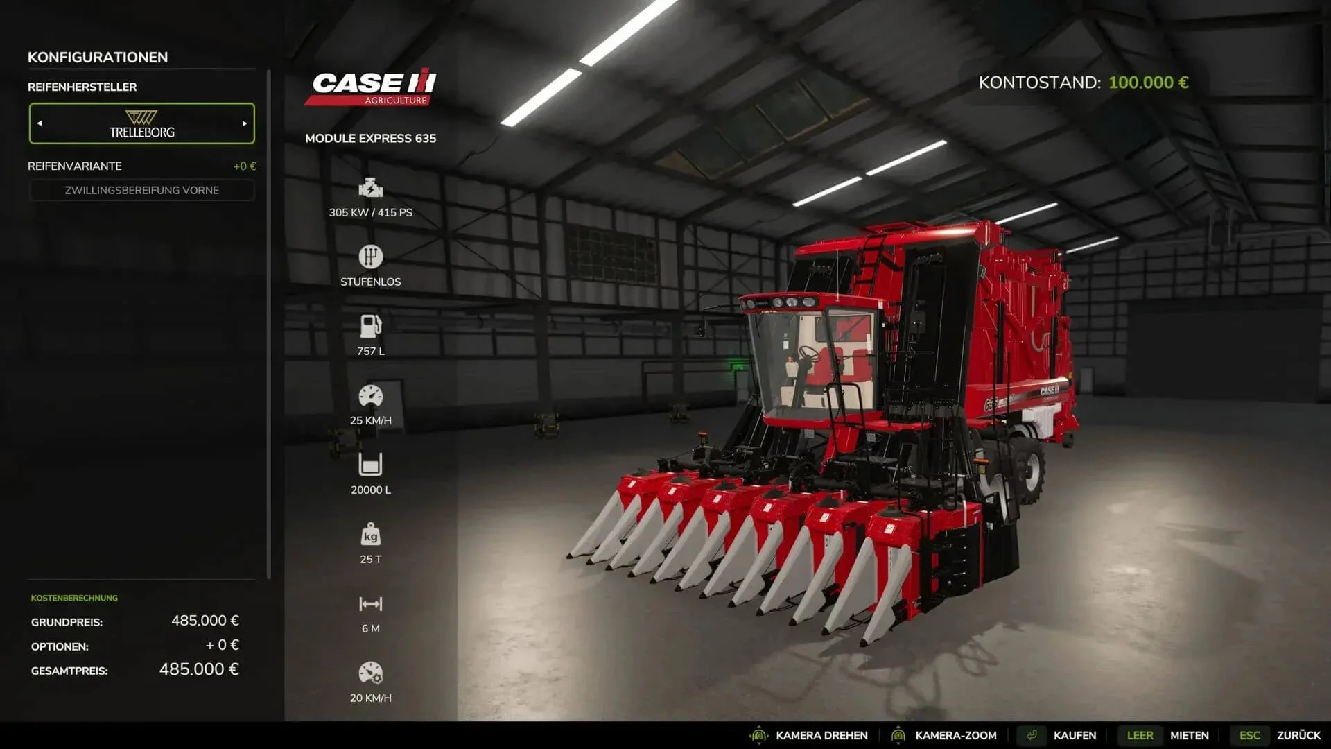 FS25 Cotton Harvester Case Module Express 635 v1.0 Harvesters Mod FS25 Mod Free Download