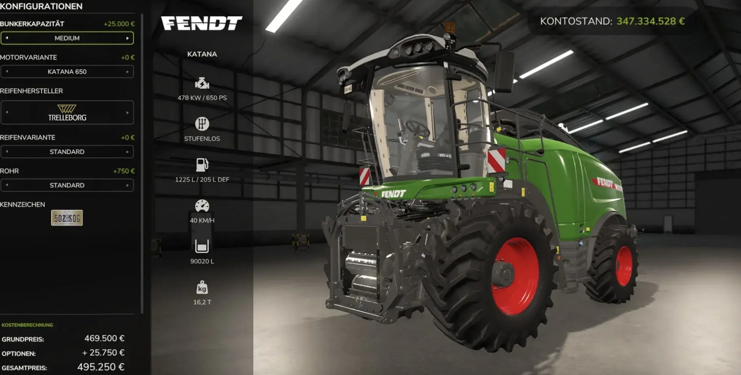 FS25 Fendt Katana (with tank) v1.0 Harvesters Mod FS25 Mod Free Download