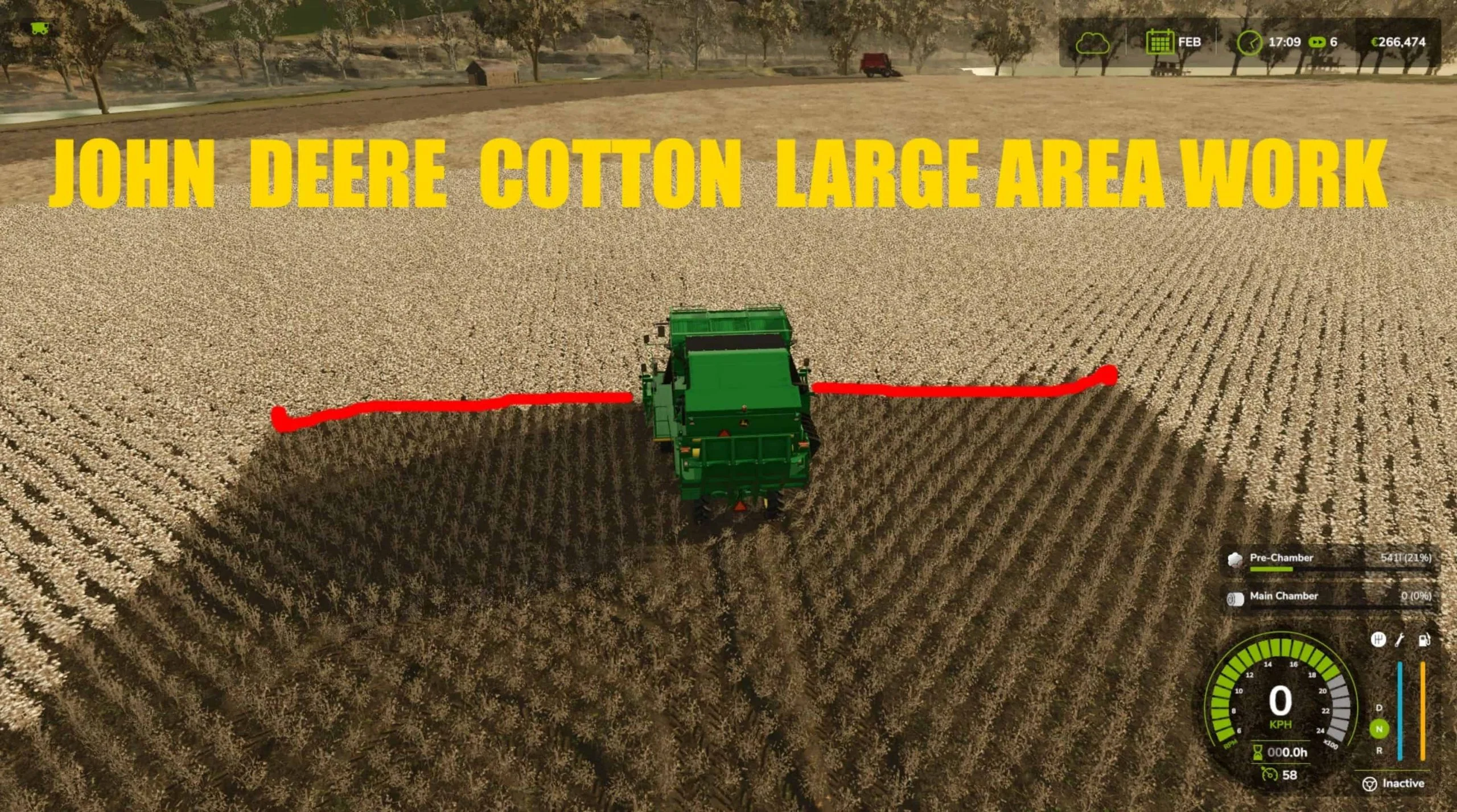 FS25 John Deere Cotton harvester (Big Field) v1.0 Harvesters Mod FS25 Mod Free Download