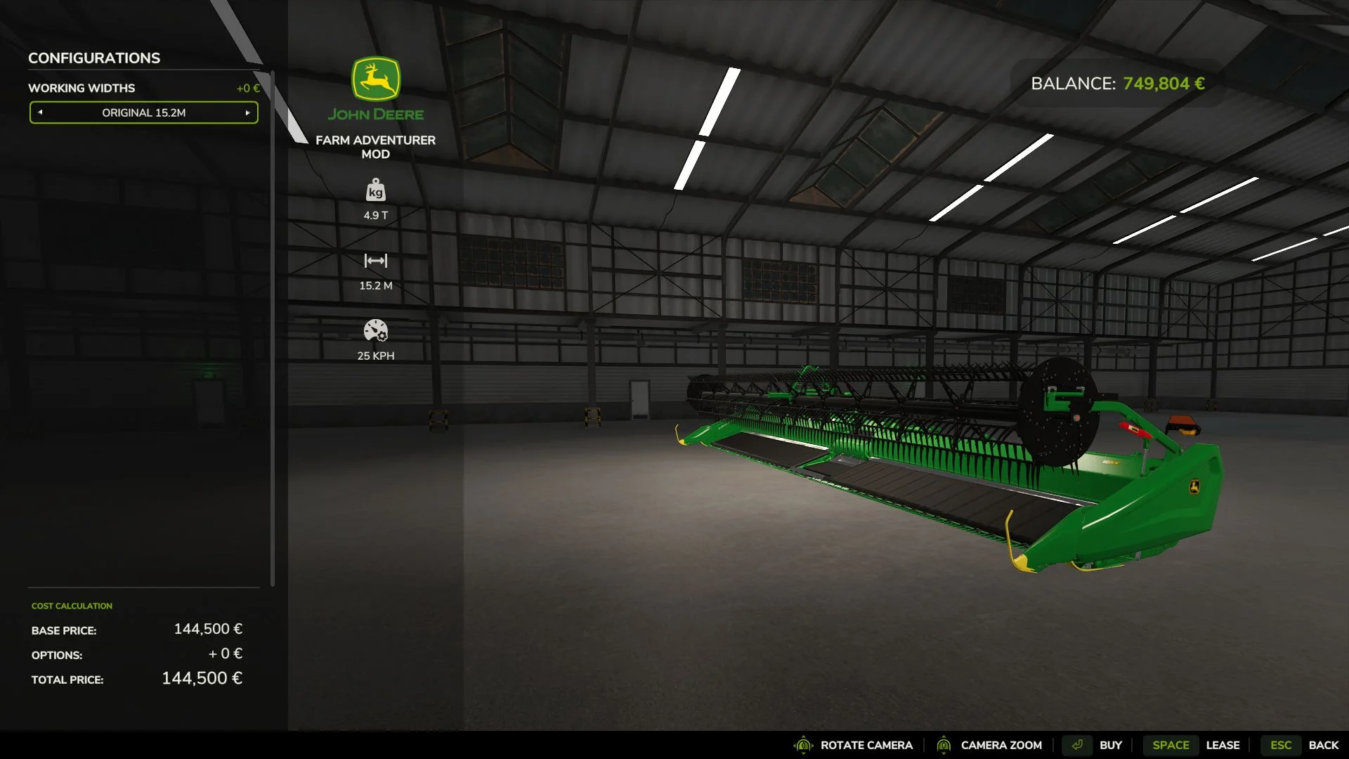 FS25 John Deere HD50F Edit V1.0 Harvesters Mod FS25 Mod Free Download
