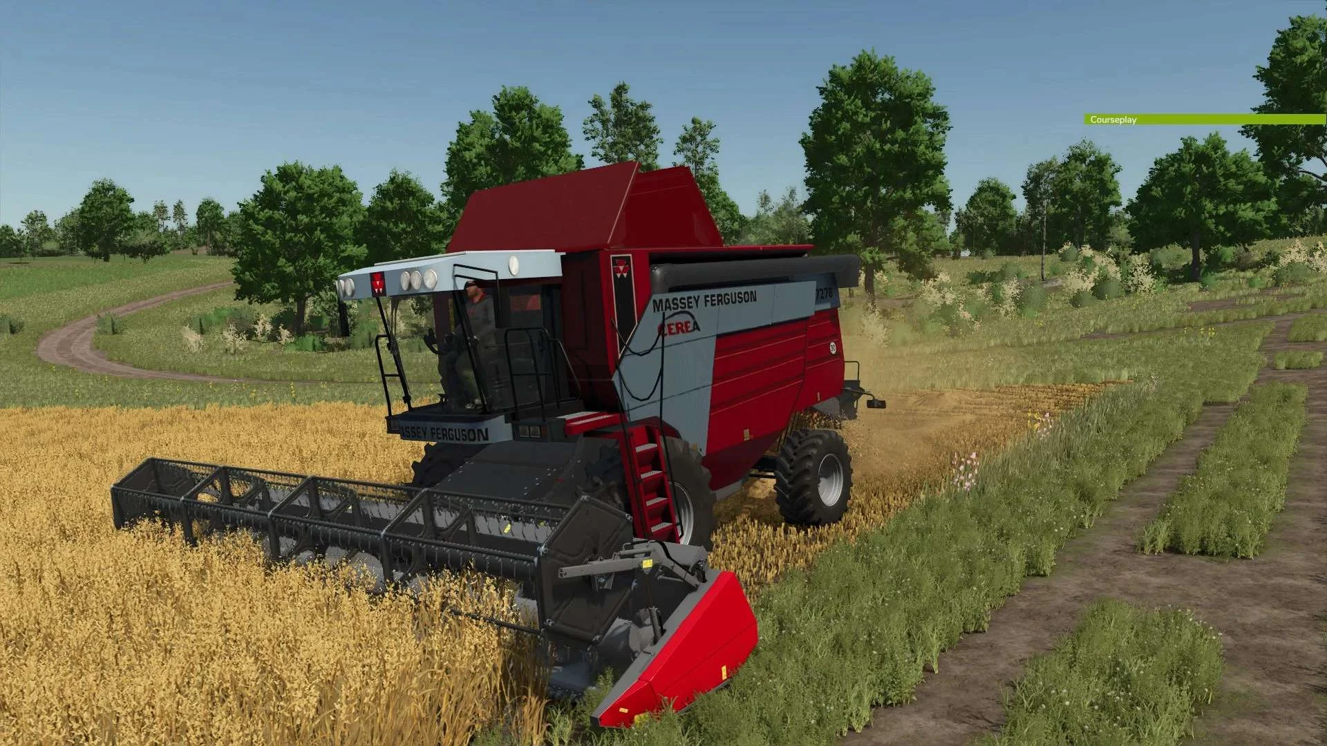FS25 Massey Ferguson 7278 with header v1.0 Harvesters Mod FS25 Mod Free Download