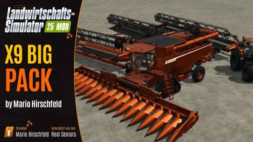 FS25 New Holland X9 PACK Hirschfeld Edition v1.1 Harvesters Mod FS25 Mod Free Download