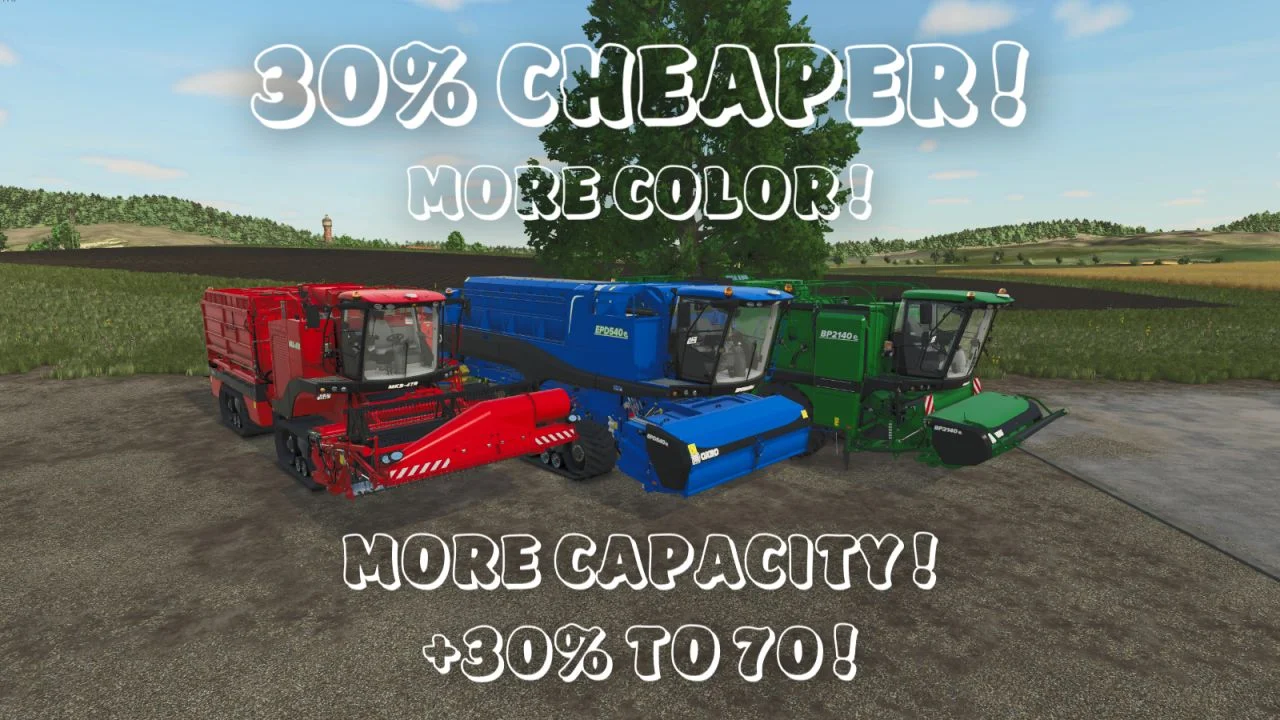FS25 Oxbo Pack (cheaper) v1.0 Harvesters Mod FS25 Mod Free Download