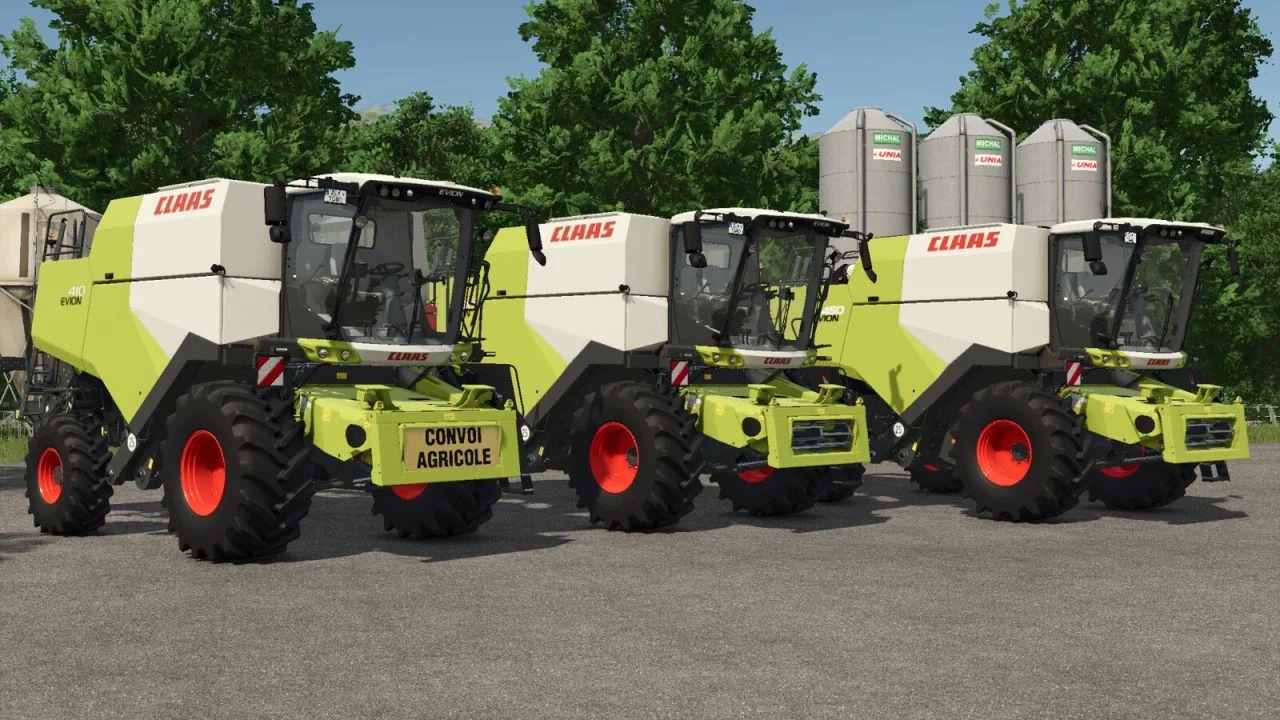 FS25 Pack CLAAS Evion 410-450 Series V1.0 Harvesters Mod FS25 Mod Free Download