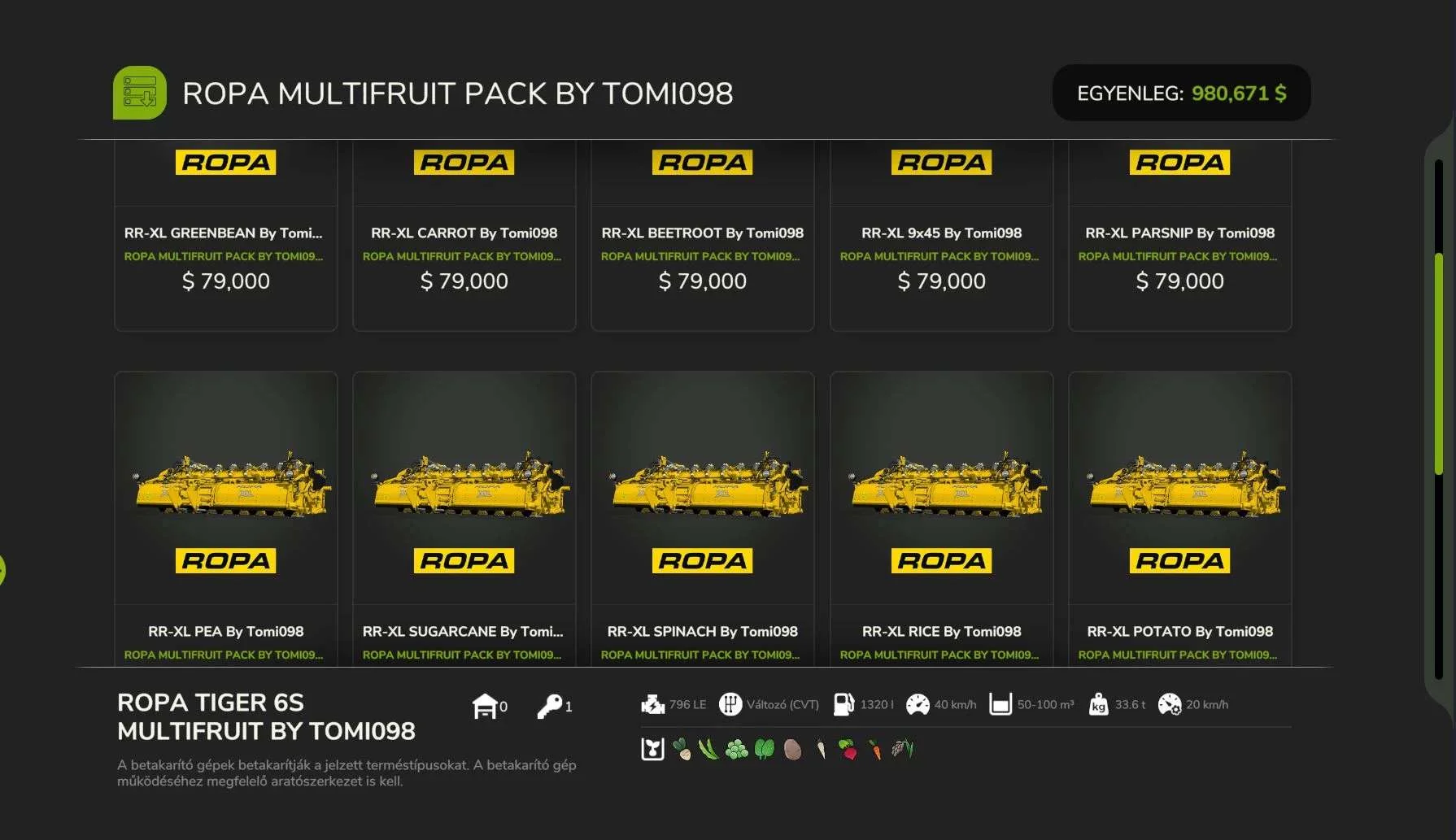 FS25 ROPA Multifruit PACK v1.0 Harvesters Mod FS25 Mod Free Download