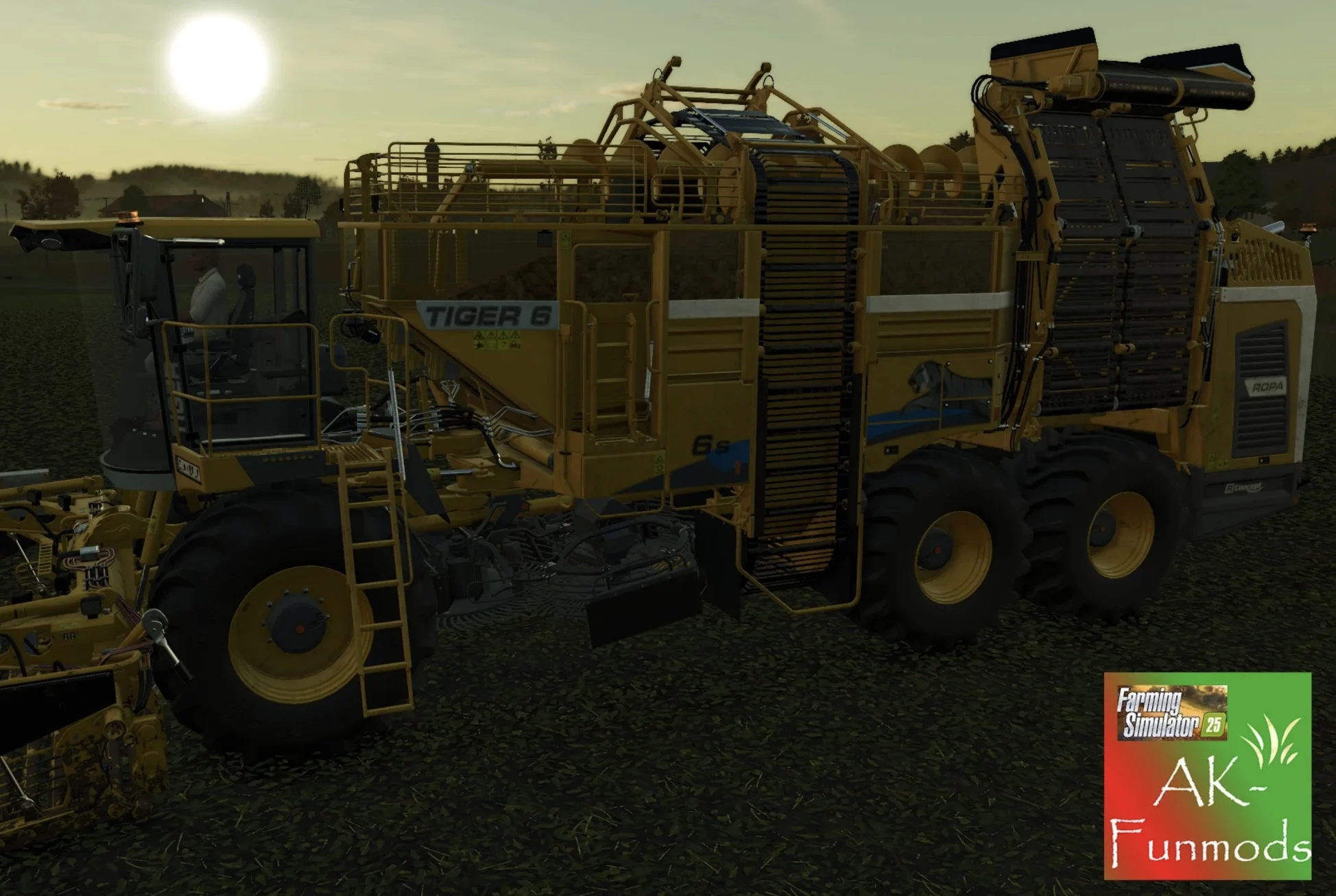 FS25 Ropa Tiger 6S with weight reduction v1.0 Harvesters Mod FS25 Mod Free Download
