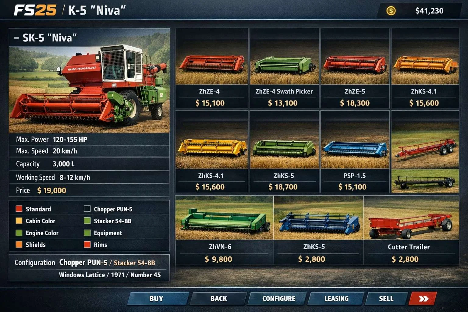FS25 SK-5 Niva v1.0 Harvesters Mod FS25 Mod Free Download