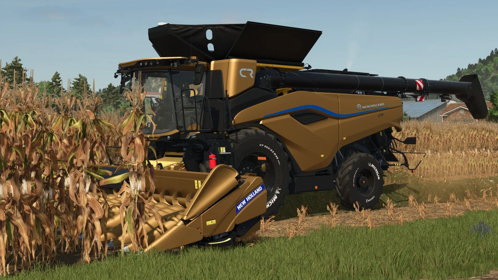 FS25 New Holland 980C Header Gold Edition v1.0 Headers Mod FS25 Mod Free Download
