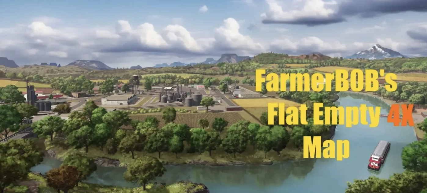 FS25 FarmerB0B’s Empty Flat Map 4X V1.0 Maps Mod FS25 Mod Free Download