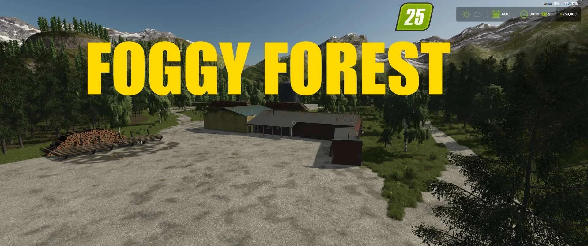FS25 FOGGY FOREST v1.0 Maps Mod FS25 Mod Free Download