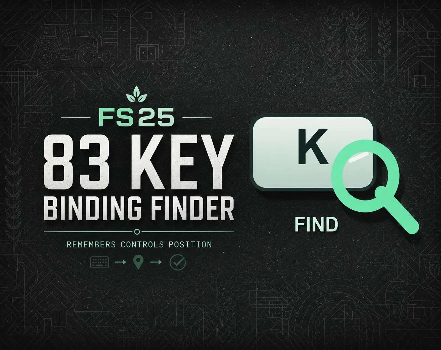 FS25 83 Key Binding Finder v1.0 Other Mod