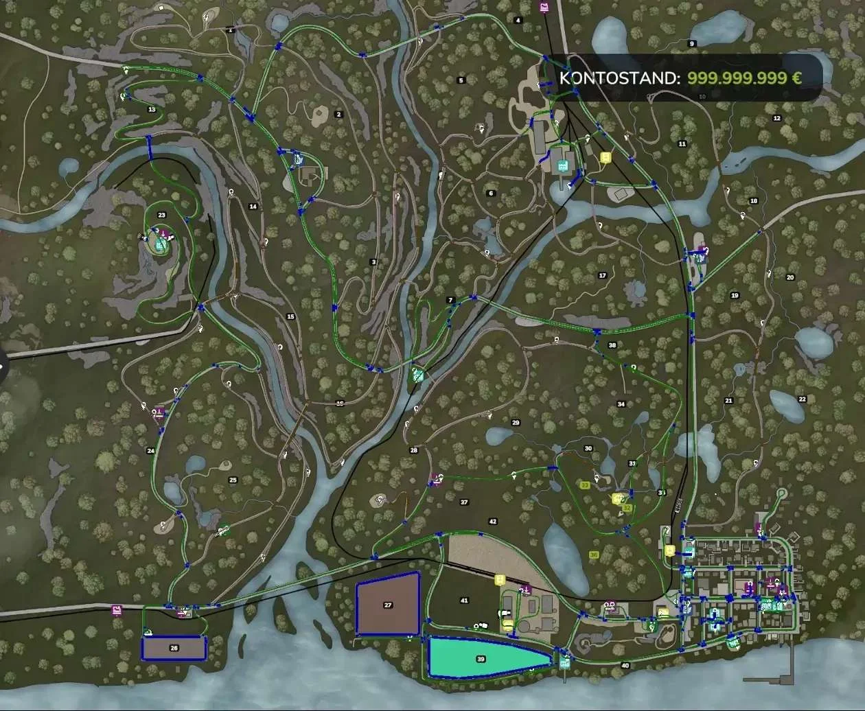 FS25 Ad courses for the map Silverrun Forest v1.0 Other Mod FS25 Mod Free Download