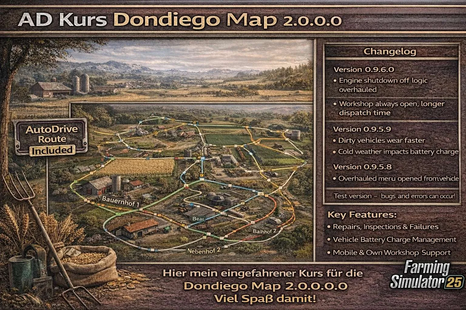 FS25 AD Dondiego Map Course v2.0 Other Mod