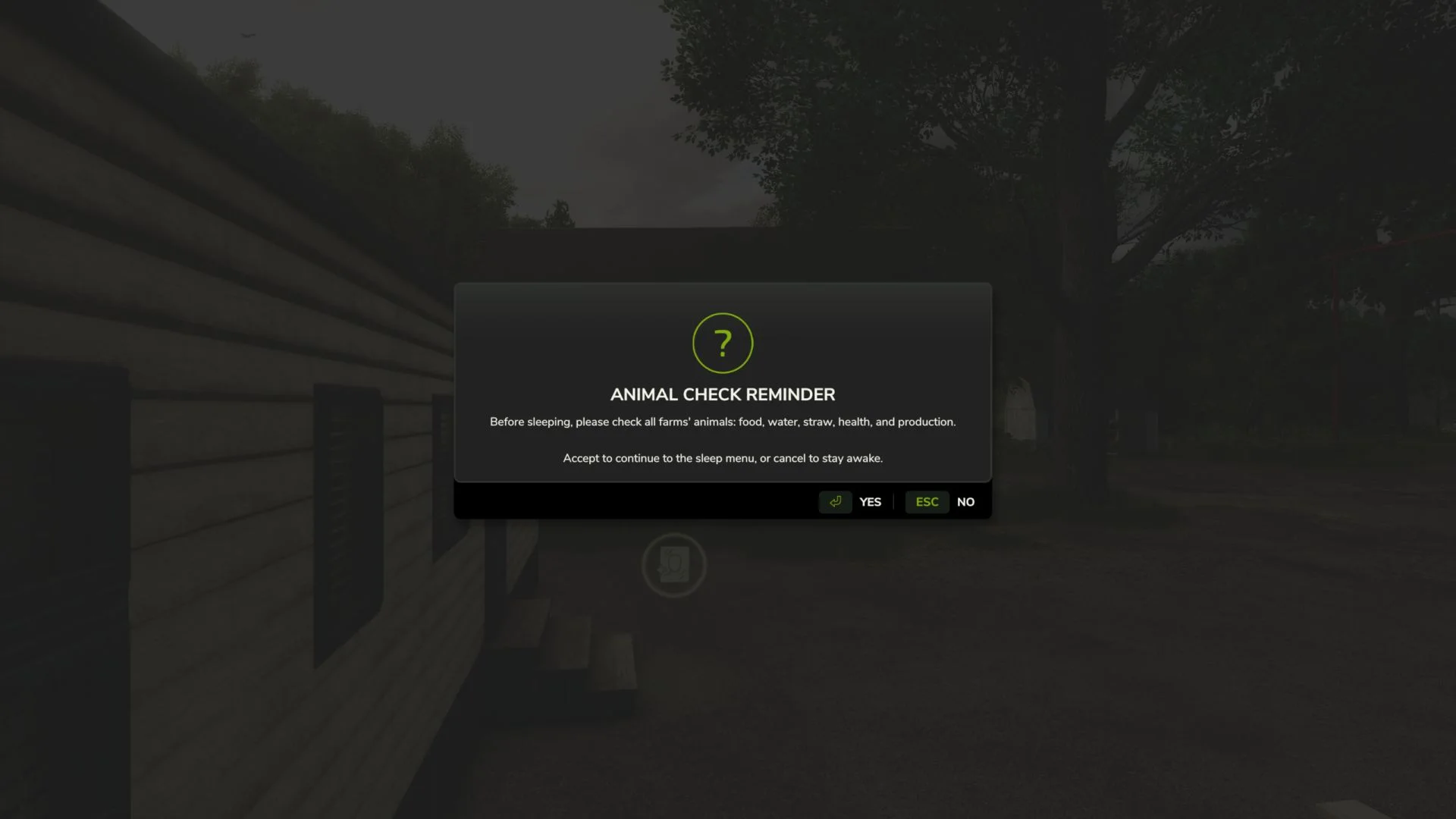 FS25 Animal Check Reminder V1.0 Other Mod